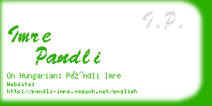 imre pandli business card